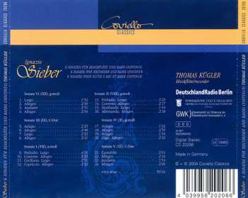 CD Ignazio Sieber: 6 Sonaten Für Blockflöte Und Basso Continuo