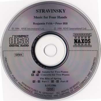 CD Igor Stravinsky: Music For Four Hands (The Rite Of Spring • Sonata • Concerto)
