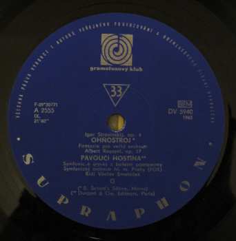 LP Igor Stravinsky: Ohňostroj / Stvoření Světa / Pavoučí Hostina / Kubánská Předehra