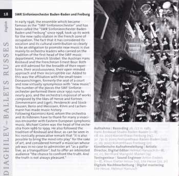 CD Igor Stravinsky: Les Ballets Russes Vol. 6