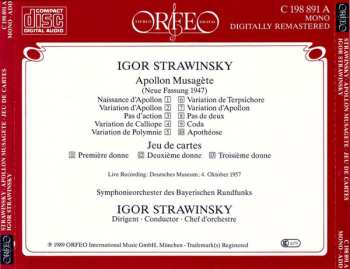 CD Igor Stravinsky: Stravinsky conducts Stravinsky: Apollon Musagete, Jeu de cartes / Stravinsky