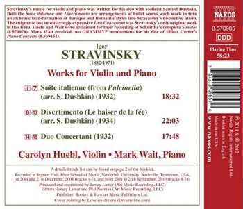 CD Igor Stravinsky: Stravinsky: Works for Violin and Piano