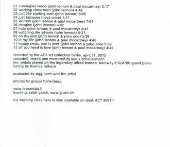 CD Iiro Rantala: My Working Class Hero