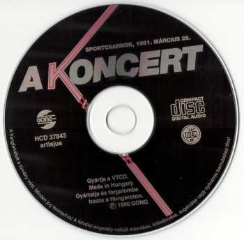 CD Fonográf: A Koncert