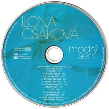 2CD Ilona Csáková: Modrý Sen