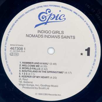 LP Indigo Girls: Nomads · Indians · Saints