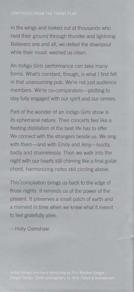 2CD Indigo Girls: Staring Down The Brilliant Dream