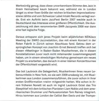 CD Ingrid Laubrock Octet: Zürich Concert