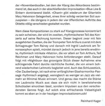 CD Ingrid Laubrock Octet: Zürich Concert