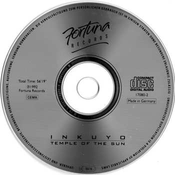 CD Inkuyo: Temple Of The Sun