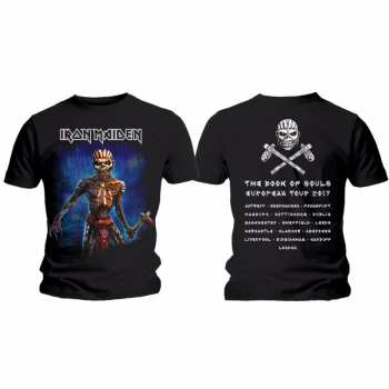 Merch Iron Maiden: T-shirt Axe Eddie Book Of Souls European Tour V.2 