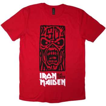 Merch Iron Maiden: T-shirt Est. 1975 Stamp Logo Iron Maiden Black