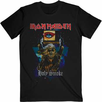 Merch Iron Maiden: T-shirt Holy Smoke Space Triangle 