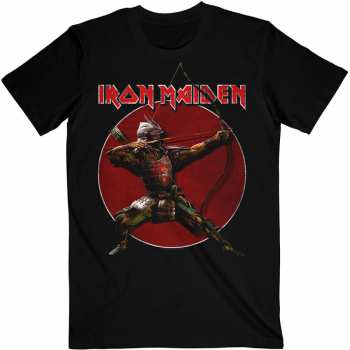 Merch Iron Maiden: T-shirt Senjutsu Eddie Archer Red Circle 
