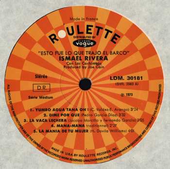 LP Ismael Rivera Y Sus Cachimbos: Esto Fué Lo Que Trajo El Barco