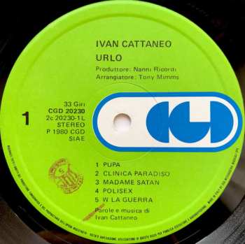 LP Ivan Cattaneo: Urlo