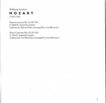 CD Ivan Moravec: Piano Concertos No 24 in C Minor/KV 491, No 25 In C Major/KV 503
