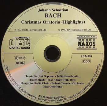CD Johann Sebastian Bach: Christmas Oratorio (Highlights)