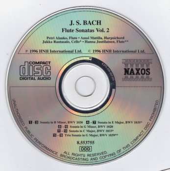 CD Johann Sebastian Bach: Flute Sonatas Vol. 2