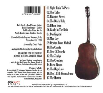 CD Jack Hardy: Live On Stage In Italy