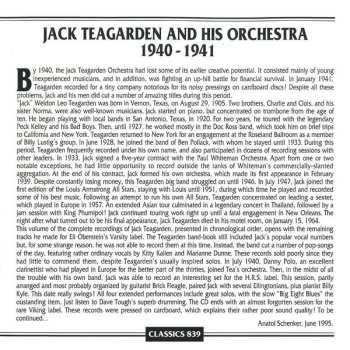 CD Jack Teagarden And His Orchestra: 1940-1941