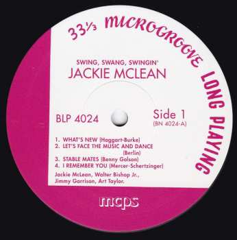 LP Jackie McLean: Swing, Swang, Swingin' LTD