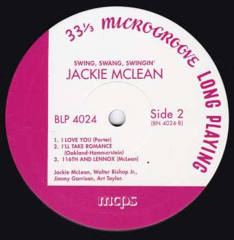 LP Jackie McLean: Swing, Swang, Swingin' LTD