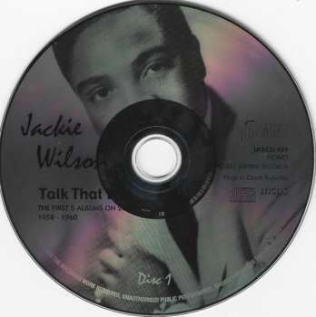 2CD Jackie Wilson: Talk That Talk: The First 5 Albums On 2CDs 1958-1960