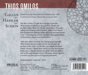 CD Johann Hermann Schein: Kontraste In Der Deutschen Kirchenmusik Um 1600 - Contrasts In German Church Music Around 1600