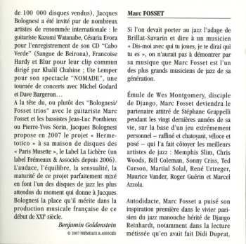 CD Jacques Bolognesi: Bolognesi-Fosset Trio: Hermetotico