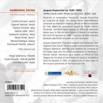 CD Jacques Duponchel: Vêpres Pour Saint François D'Assise