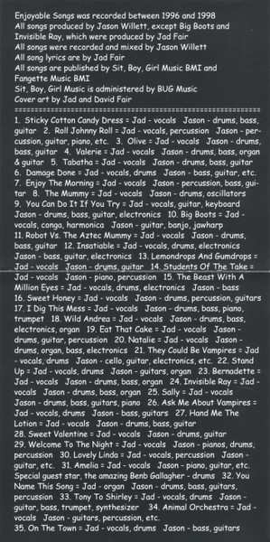 CD Jad Fair: Enjoyable Songs