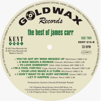 LP James Carr: The Best Of James Carr