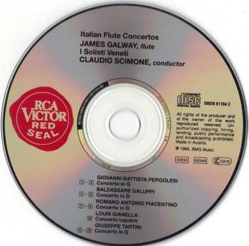 CD Claudio Scimone: Italian Flute Concertos