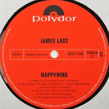 LP James Last: Happyning (INDIA)