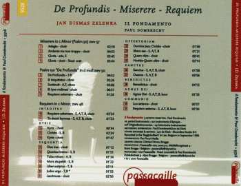 CD Jan Dismas Zelenka: De Profundis - Miserere - Requiem