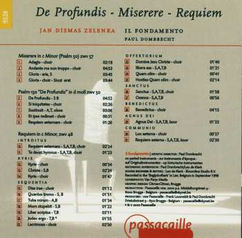 CD Jan Dismas Zelenka: De Profundis - Miserere - Requiem