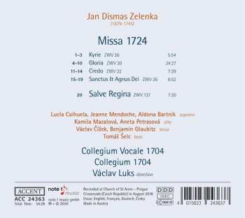 CD Jan Dismas Zelenka: Missa 1724