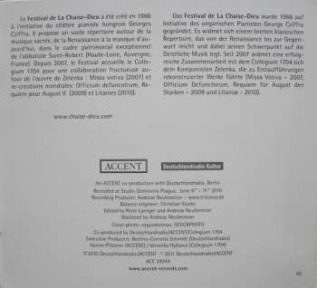 2CD Jan Dismas Zelenka: Officium Defunctorum ZWV 47 / Requiem In D ZWV 46
