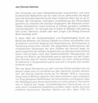 2CD Jan Dismas Zelenka: Trio Sonatas