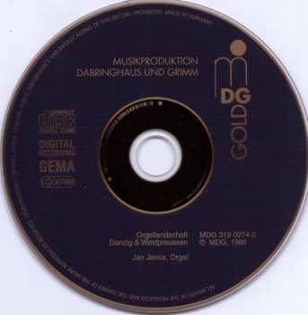 CD Jan Janca: Orgellandschaft: Danzig & Westpreussen / Organ Landscape: Gdańsk and West Prussia