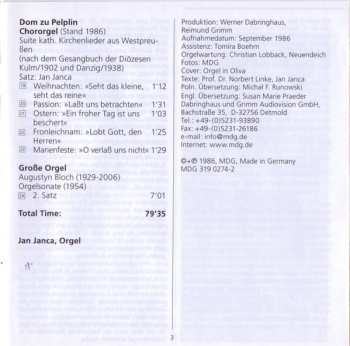 CD Jan Janca: Orgellandschaft: Danzig & Westpreussen / Organ Landscape: Gdańsk and West Prussia