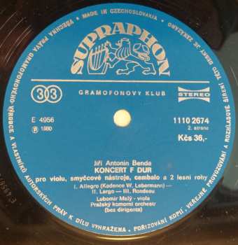 LP Johann Baptist Vanhal: Koncerty Pro Violu A Orchestr