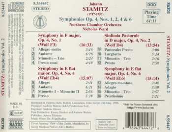CD Jan Václav Antonín Stamic: Symphonies Vol. 2 (Op. 4, Nos. 1, 2, 4 & 6)