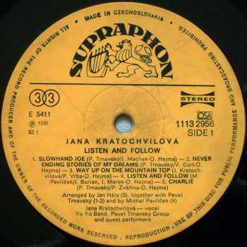 LP Jana Kratochvílová: Listen And Follow