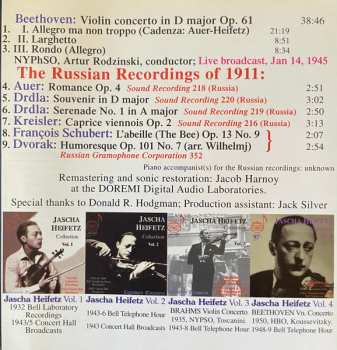 CD Ludwig van Beethoven: Collection Vol.5: The Russian Recordings 1911 / Violin Concerto 1945
