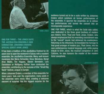 CD Hank Jones: One For Three-The Jones Suite-Live at Jazzbaltica Salzau
