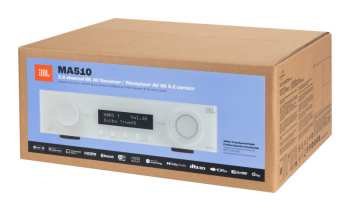 Hi-Fi JBL MA510 - Av Zesilovač 5.2, 75 W, 8k, Wi-fi, Bluetooth, Dolby Vision - Bílý