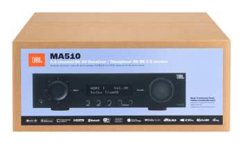 Hi-Fi JBL MA510 - Av Zesilovač 5.2, 75 W, 8k, Wi-fi, Bluetooth, Dolby Vision - Černý