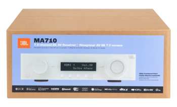Hi-Fi JBL MA710 - Av Zesilovač 7.2, 110 W, 8k, Wi-fi, Bluetooth, Dolby Atmos + Vision - Bílý